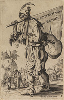 TvB G 4985
<br/>
Titelblad: Capitayn van de Bende ("Bedelaars")
<br/>
<em>Callot, Jacques (1592 - 1635) - kopie naar</em>